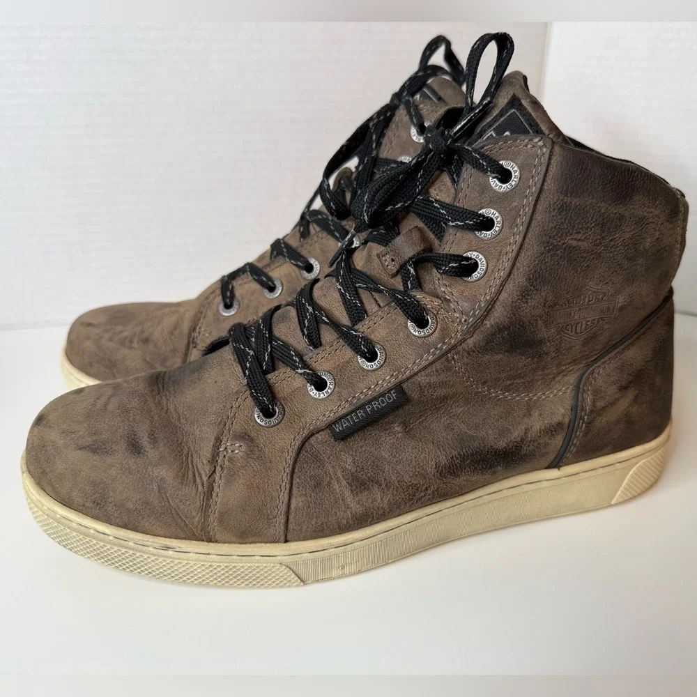 Harley-Davidson® Men's Midland Grey WP Motorcycle Boots D96166 High Top US 9M